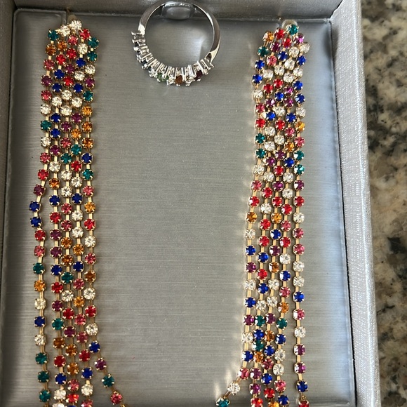 🌈 Rainbow earrings and Ring - Picture 2 of 6